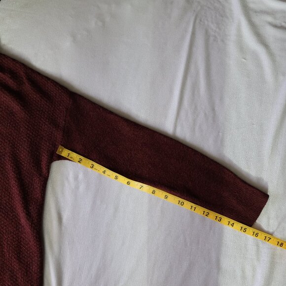 Burgundy Hoodie - Denver Hayes - Size M - Tunic Sweater - Picture 7 of 11